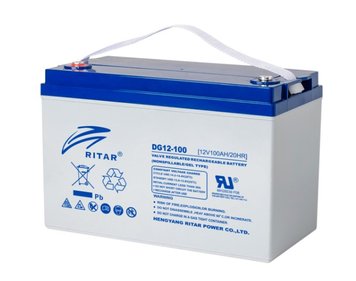 Гелевий аккумулятор для сонячних батарей RITAR DG12-100 12V / 100Ah GEL BATTERY  DG1210012V/100Ah фото