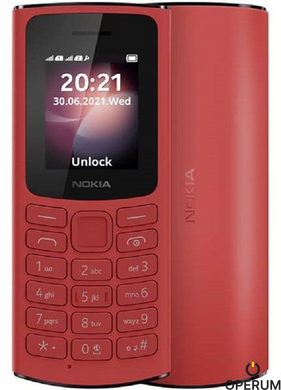 Мобильный телефон NOKIA 105 Dual SIM (червоний) TA-1558