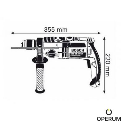 Дриль ударний Bosch GSB 21-2 RCT БЗП(060119C700) 060119C700 фото