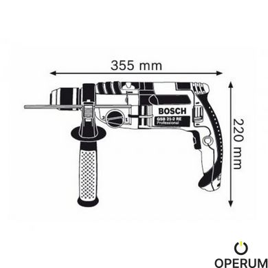 Дриль ударний Bosch GSB 21-2 RE БЗП(060119C500) 060119C500 фото