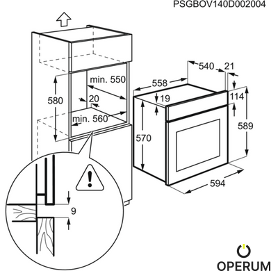 Електрична духова шафа Electrolux EZB53430AW 944064650 фото