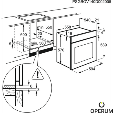 Електрична духова шафа Electrolux EZB53430AW 944064650 фото