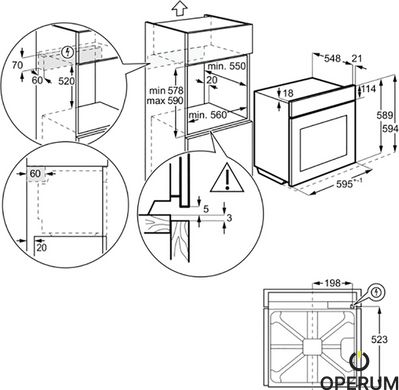 Электрический духовой шкаф Electrolux OED3H50TK 949499043 фото