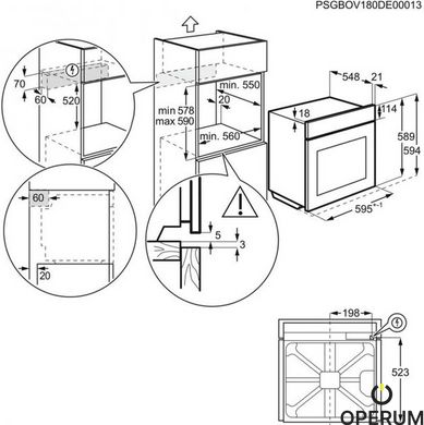 Електрична духова шафа Electrolux OED3H50TW 949499044 фото