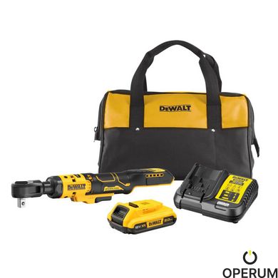 Гайкокрут кутовий - ключ-храповик акумуляторний безщітковий DeWALT DCF512D1