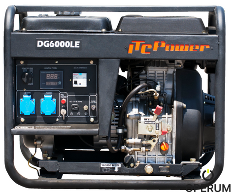 5,5 kW Генератор дизельний ITC Power DG6000LE 5000/5500 W - ES DG6000LE фото