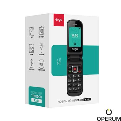 Мобільний телефон ERGO F241 Dual Sim (чорний)