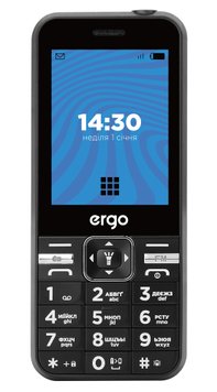 Мобильный телефон ERGO E281 Dual Sim (чорний)