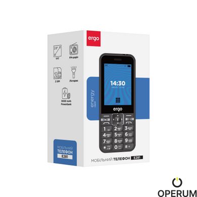 Мобільний телефон ERGO E281 Dual Sim (чорний)