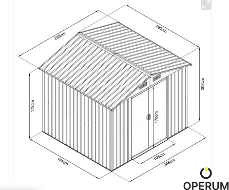 Садовий будинок металевий HECHT 6X8 PLUS