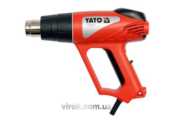 Фен технічний мережевий YATO : P= 2000 Вт, 2 t°.реж: 350°/550°C, потік 500 л/хв+ 6 аксесуари [5] YT-82291 фото