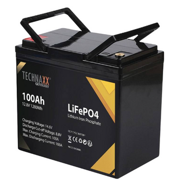 Сонячна батарея Technaxx TX-235 5052 12 V 100 Ah LiFePO 4 (Ш x В x Г) 260 x 209 x 168 мм Гвинтове з’єднання M8 Technaxx 100Ah 12.8V LiFePO4 Solar-Batterie TX-235 фото