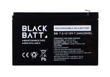 Re/бат Blackbatt 12V/7,2Ah AGM Гелевий акумулятор AGM 12V/7,2Ah AGM фото