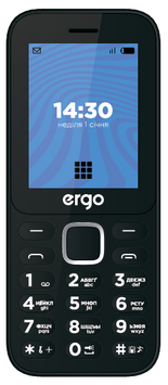 Мобильный телефон ERGO E241 Dual Sim (чорний)