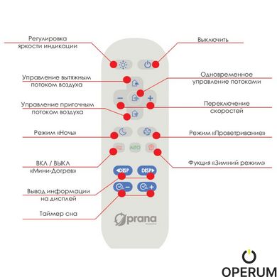 Пульт управления системой Prana серии Eco RC 02 фото