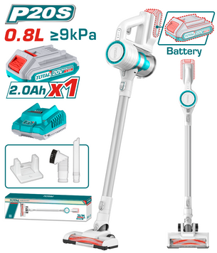 Портативний TOTAL TVLI2006 акумуляторний пилосос, 20В, ємність пилозбірника 800 мл TVLI2006 фото