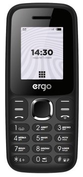 Мобильный телефон ERGO B184 Dual Sim (чорний)